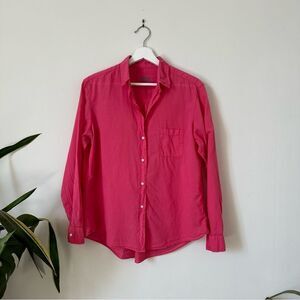 Grayson By Frank & Eileen The Hero Button Down Cotton Shirt in Hot Pink Size 3
